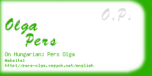 olga pers business card